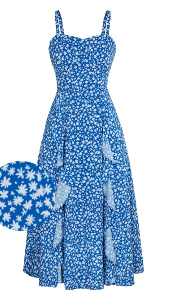 Maxi Vestido Gótico Belle Poque 2XL Volantes Campesino Boho Coqueta Floral Babydoll  Foto 1 de 4