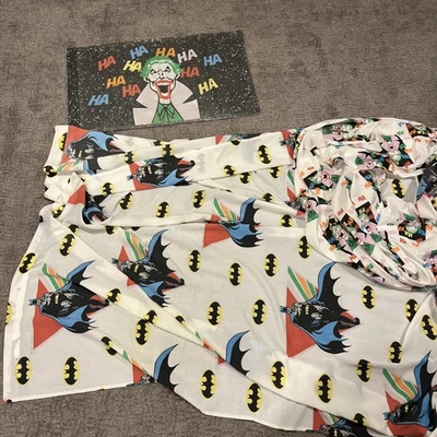 Juego de hojas gemelas vintage 1989 Batman & Joker DC Comics RARO Foto 1 de 4