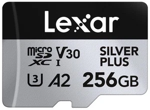 Tarjeta Micro SD Lexar Silver Plus 256 GB hasta 205 MB/s, Flash MicroSDXC UHS-I - Imagen 1 de 5