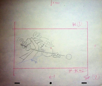 Three Mixed Up Mooses 1964 diseño de personaje lápiz a mano Hanna-Barbera RARO Foto 1 de 2