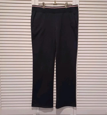 Womans Black Lauren Ralph Lauren Pants Stretchy Waist Wide Leg Size PM 3 Pockets - Image 1 of 4