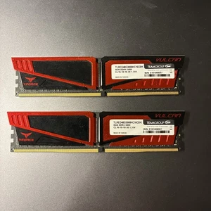 Team Group Vulcan 2x8GB DDR4 3000MHz RAM TLRED48G3000HC16CBK - Picture 1 of 1