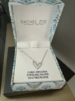 Nuevo Collar Corazón Rachael Zoe Plata de Ley 925 y Circonita Circonita - Compra Especial Limitada Foto 1 de 4
