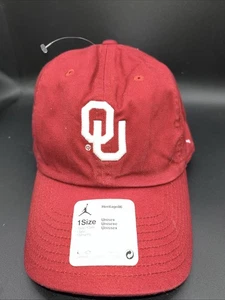 Cappello berretto Jordan Heritage86 Oklahoma Sooners NCAA strapback rosso tinta unita regolabile - Foto 1 di 6