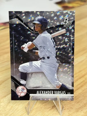2021 Bowman Platinum - Top Prospects Alexander Vargas #TOP-54 Ice Foil (RC) - Image 1 of 2