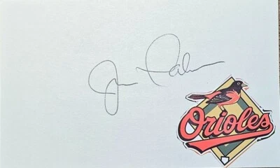 Jim Palmer HOF Baltimore Orioles Signed 3x5 Index card JSA COA AQ52931 - Image 1 of 3