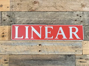 VINTAGE 18" ALLOY LINEAR DIESEL LOCOMOTIVE TRAIN PLAQUE SIGN NAME PLATE RAILWAY - Picture 1 of 11