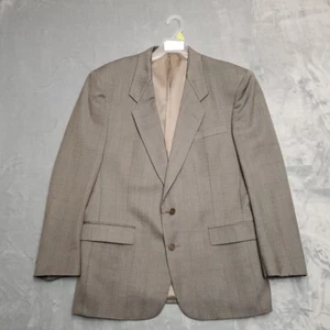 Vintage Christian Dior Jacket Mens 44 R Gray Wool Suit Coat Classic Made in USA - Picture 1 of 17
