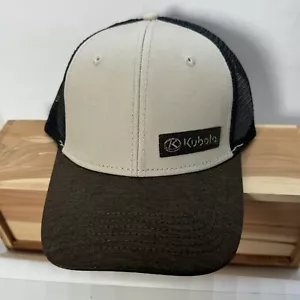Kubota Trucker Mesh Strapback Hat Cap One Size Adjustable Tan - Picture 1 of 9