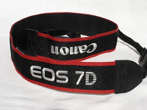 CANON EOS 7D KAMERA UMHÄNGEBAND schwarz / rot  - Bild 1 von 8