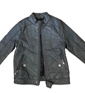 Urban outfitters boys Sz 7 bomber jacket Coat Black Full Zip - Picture 1 of 7