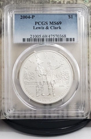 2004-P Silver Lewis & Clark Commemorative Dollar - PCGS MS69 - Fresh Grading!!! Cover