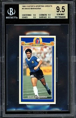 Tarjeta graduada BGS 9.5 - 1994 Argentina Foster's Sporting Greats - Diego Maradona Foto 1 de 3