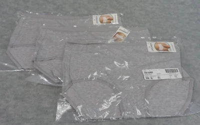 Bragas Jockey Modernas Gris Mezcla Algodón/Spandex 3 Pares Para Mujer Talla L Nuevas con Etiquetas Foto 1 de 4