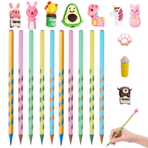 10 Pcs Bleistifte Kinder Und 10 Pcs Bleistiftkappen Bleistifte Kinder Mitgebsel - Bild 1 von 6
