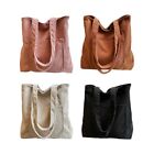 Fashionable Large Capacity Handbag Corduroy Shoulder Bag for Various Occasions