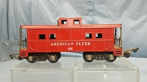 Vintage Red American Flyer # 638 Caboose Gilbert Co - Picture 1 of 6