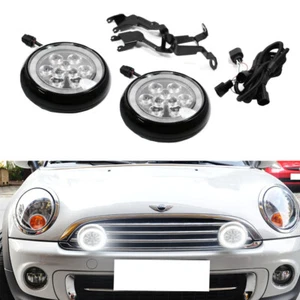 LED Rally Driving Lights Halo Ring Daytime Running Lamps For MINI Cooper (Black) - Bild 1 von 14