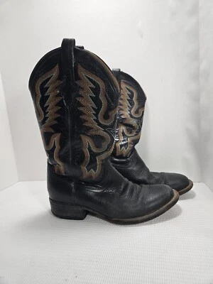 Ferrini Men's Black Calf Leather Round Toe Western  Boot US Sz 10 D #2145304 - Image 1 of 4