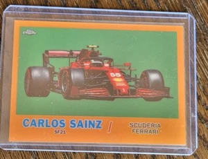 2021 Topps Chrome Formula 1 Carlos Sainz Orange 1961 Sports Car #24/25 T61-CS - Picture 1 of 3