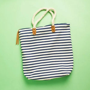 Summer and Rose Tote Blue Stripes - Picture 1 of 1