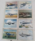 VINTAGE 1940's Wings CIGARETTE CARDS Set Of 8 SERIES B Modern American Airplanes