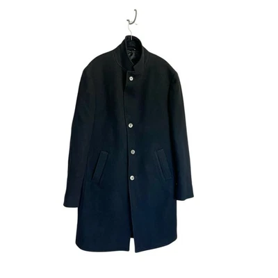 Gabardina John Varvatos mezcla lana negra hecha en Italia 52 EE. UU. 42 botones delanteros Foto 1 de 4