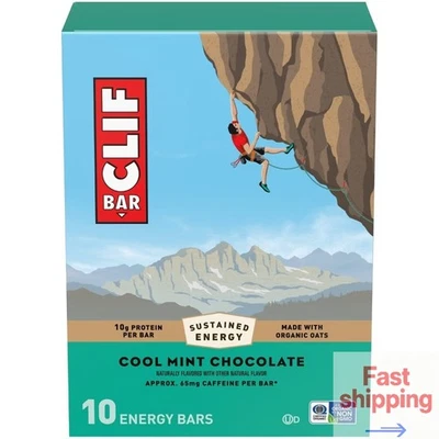 Barritas energéticas de chocolate CLIF Cool Mint cuenta 10 Foto 1 de 3