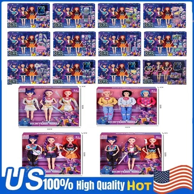 Muñecas de cazadores de demonios Kpop cosplay articuladas móviles | Figura coleccionable de 3 piezas nueva Foto 1 de 4