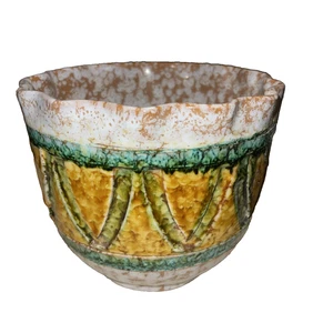 Bowl vase dish Ceramic Flower Por 5 12" tall x 6" across - Picture 1 of 4