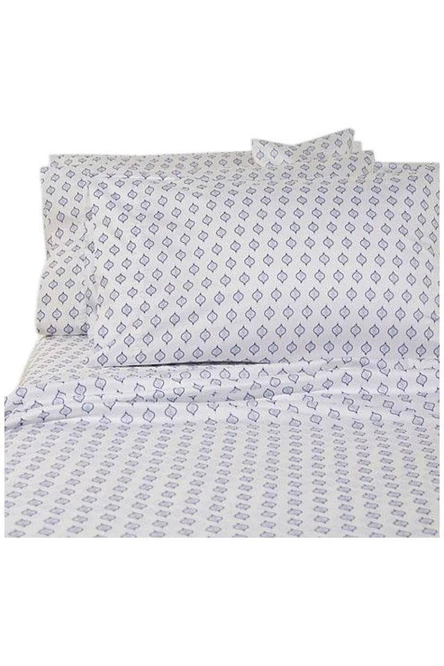 Juego de sábanas 6 piezas medallón azul colección conserje Foto 1 de 1