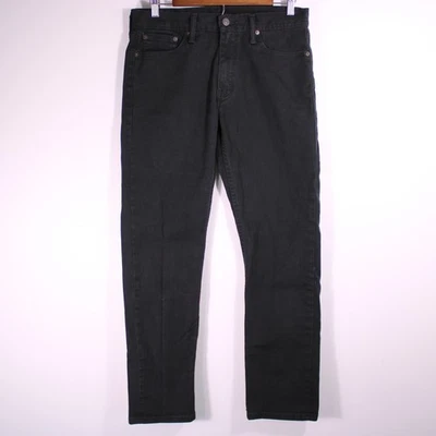 Pantalones de mezclilla Levis 513 para hombre 31x30 negros grunge ajustados rectos elásticos se adapta a 31,5x29 Foto 1 de 4