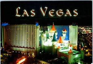 Welcome to Fabulous Las Vegas, Excalibur Castle Hotel, Nevada Postcard - Picture 1 of 2