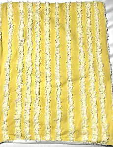 Nicole Miller Pillow Shams Cotton Woven Stripes Textured Frayed BOHO Yellow - 2 - Picture 1 of 12