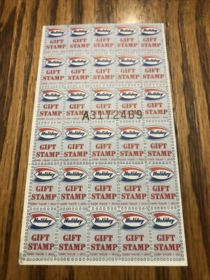 vintage Holiday Gas Station Gift Stamps - Image 1 of 3
