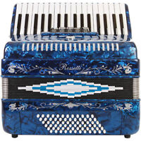 Rossetti 34 Button Accordion 12 Bass 3 Switches FBE Mexican Flag 