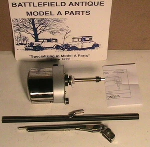 1928-1931 Model A Ford and Other Makes 12V Stainless Steel Windshield Wiper Set - Picture 1 of 6