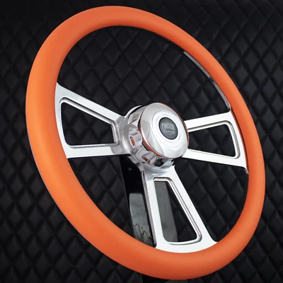 (T03) Volante 18" Big Rig Naranja Vinilo Kenworth & Peterbilt 2014+ Foto 1 de 4