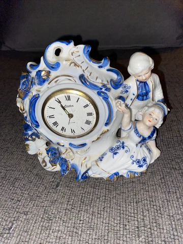 Vintage Victorian Porcelain China Clock Made In Japan Circadian 1930’s Cover