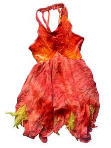 Revolution Dancewear Dress Costume Size MA Medium Adult Orange/Red Syle #063 - Picture 1 of 7