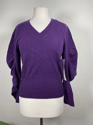 Rebecca Taylor 100% Cashmere Size Small Purple $75 - Image 1 of 4