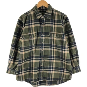 Used Field and Stream long-sleeved heavy flannel check shirt size L men's - Picture 1 of 5