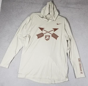 NEW Nike Natural Army Black Knights Rivalry Collection Airborne Hoodie Tee Men L - Picture 1 of 10