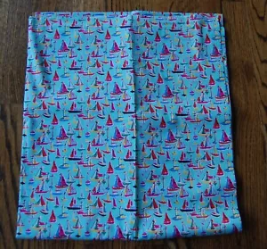 Vintage Liberty of London Tana Lawn - Aqua Boats - New - Picture 1 of 1
