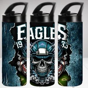Philadelphia Eagles Totenkopf 20 Unzen Edelstahl Thermo Wasserflasche - Bild 1 von 1