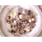 Fall Czech Glass Bead Lot Brown Beige Vintage Diy Jewelry Making Craft Supply