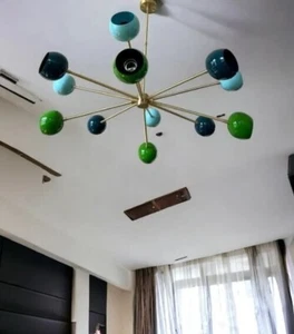12 Brazos Multicolor Ojo Bola Italiana Mediados de Siglo Moderno Sputnik Arañ... - Imagen 1 de 6