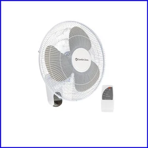 Whisper-Quiet 3-Speed Wall Mount Fan with Remote - Perfect for Indoor Cooling - Picture 1 of 11