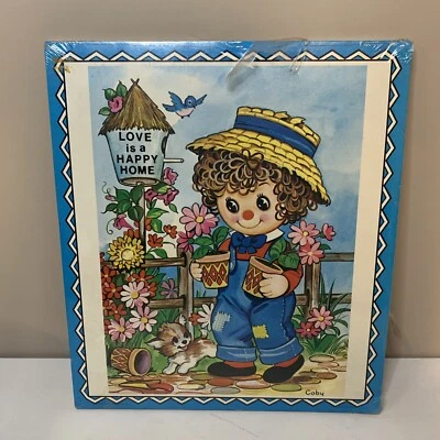 NUEVO DE COLECCIÓN Soroka Granja Casa Niños Litografía Decoración de Pared Años 80 Amor Feliz Hogar Guardería Foto 1 de 4