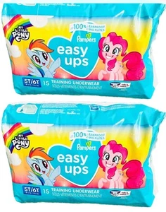 PAMPERS Easy Ups Training Underwear 5T/6T, 41+ lb 15 Ct each Lot of 2=30 Pampers - Picture 1 of 3